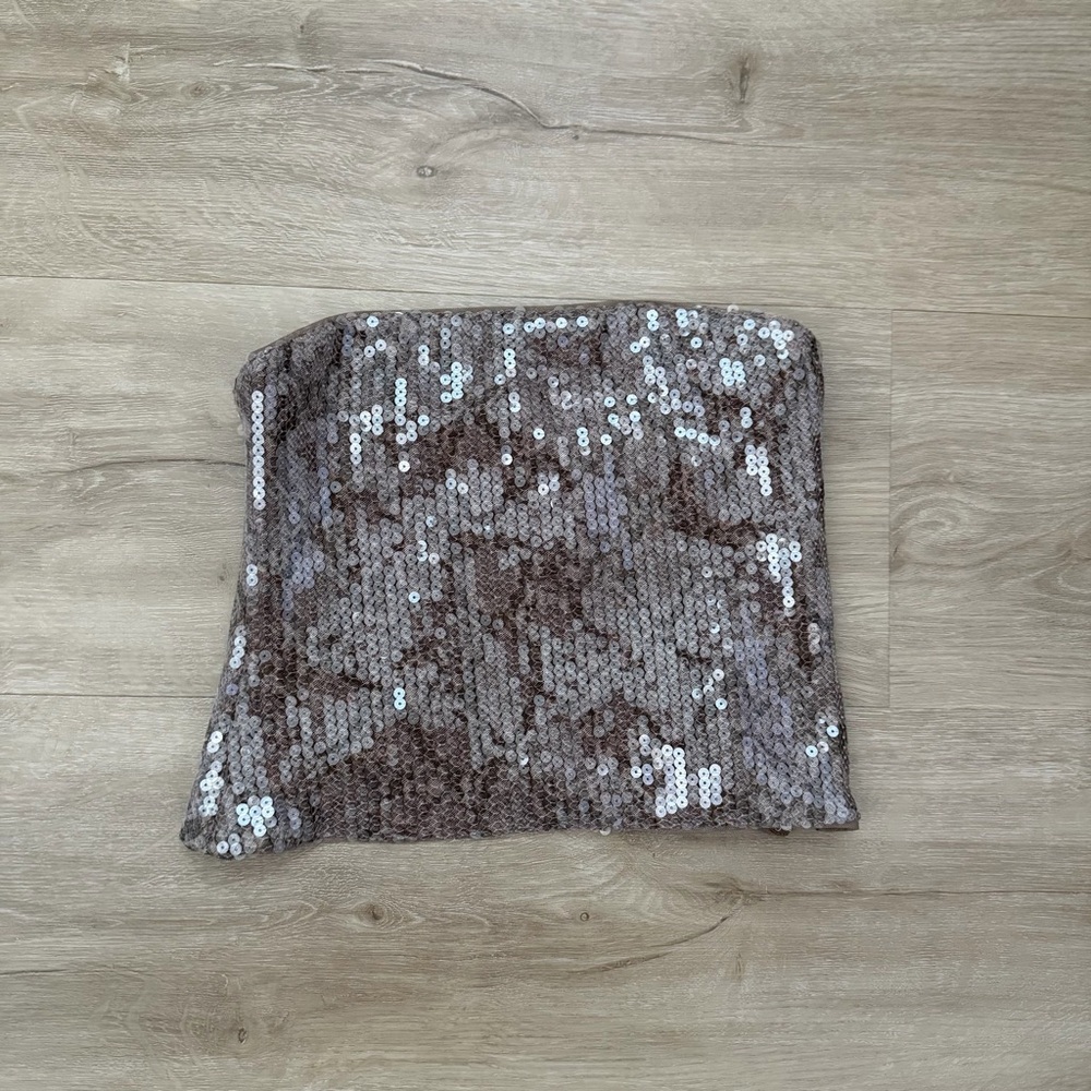 Abercrombie and Fitch Strapless Sequin Corset